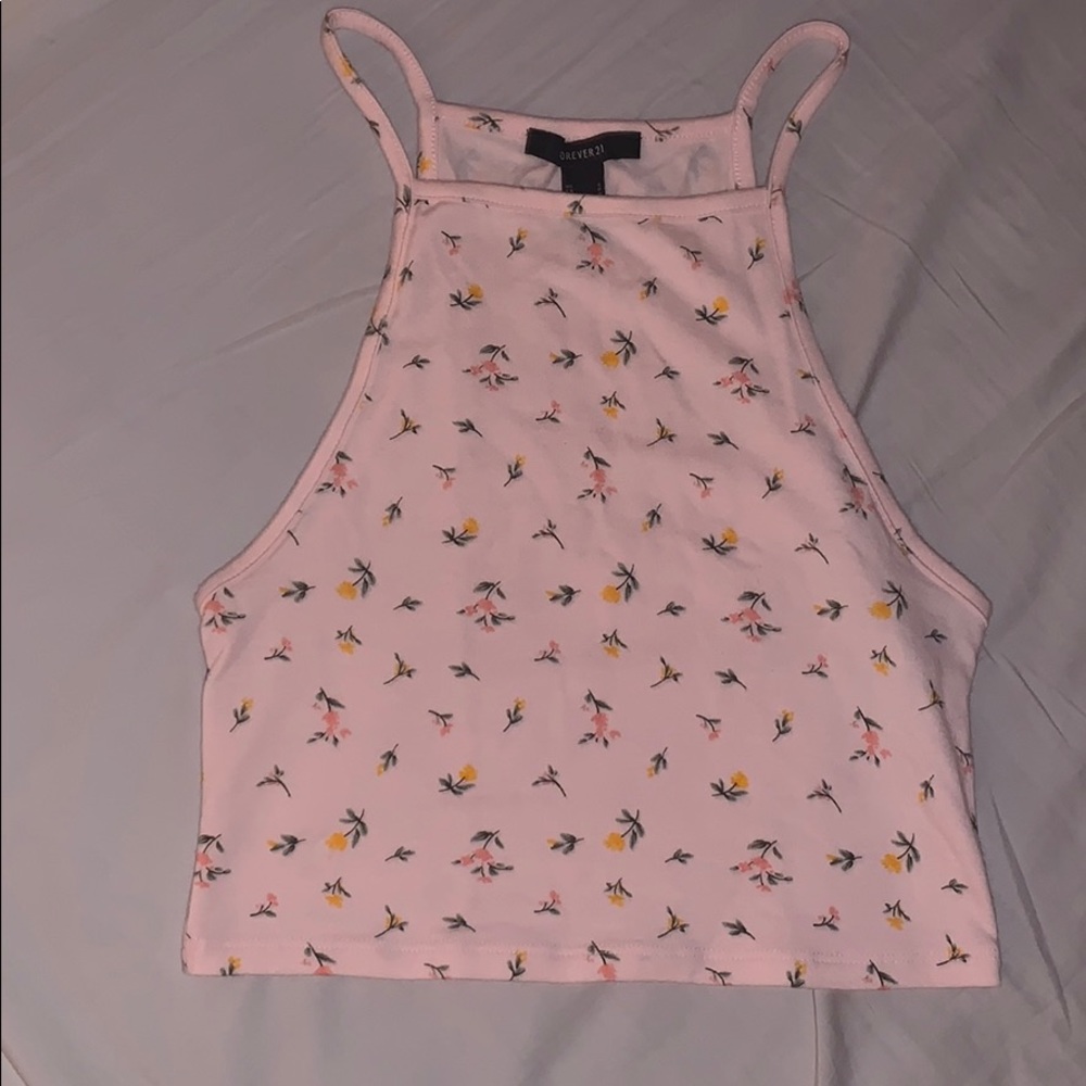 Baby Pink Flower Forever21 Crop-top!